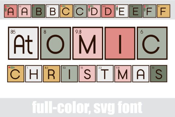 Atomic Christmas: A Chemistry-Inspired Font for Festive Designs