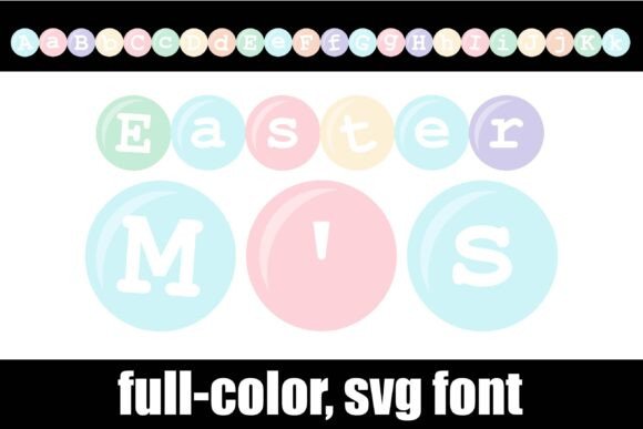 Easter M's: A Sweet, Candy-Coated Color Font for Your Spring Designs