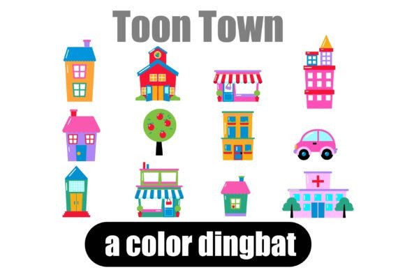 Elevate Your Designs with the Toon Town Color Dingbat Font