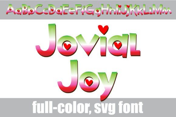 Jovial Joy: A Whimsical Gradient Font for Festive Designs