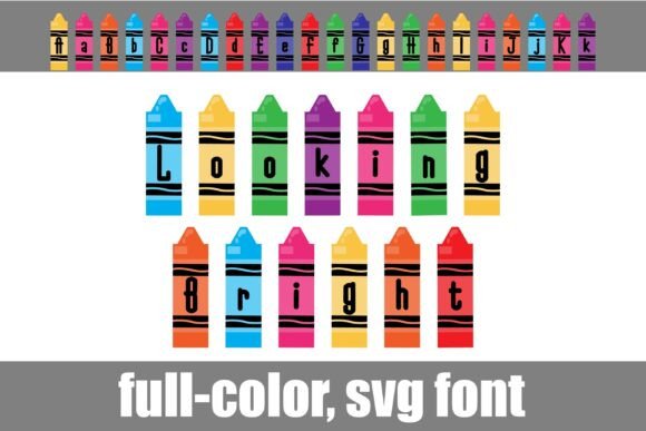 Looking Bright: A Playful Crayon Font for Creative Projects