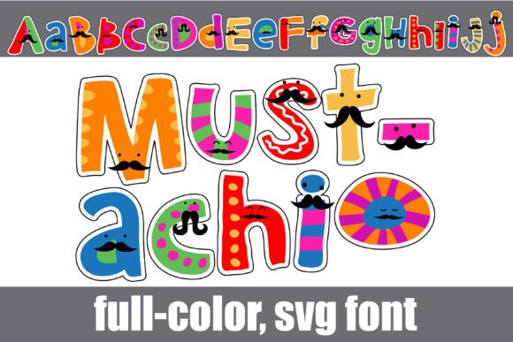 Mustachio: The Playful Full-Color Display Font for Distinctive Branding