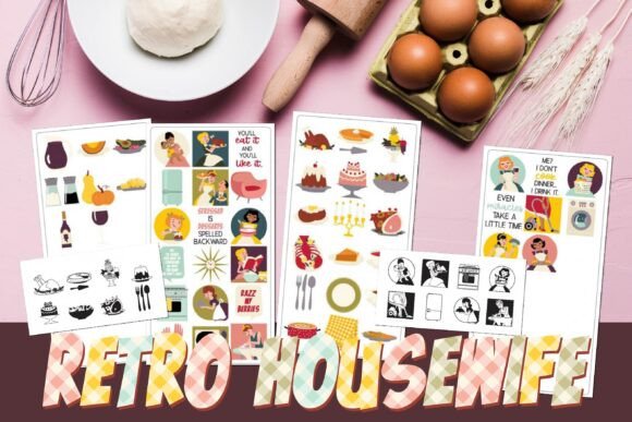 Retro Housewife: A Full-Color Font for Mid-Century Modern Designs