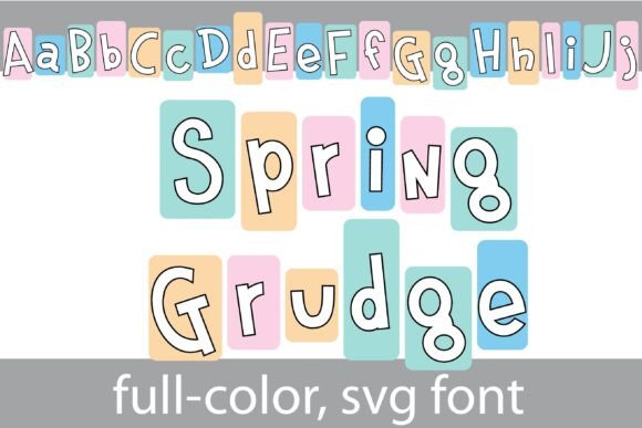 Spring Grudge: The Colorful Font That Makes Designs Pop