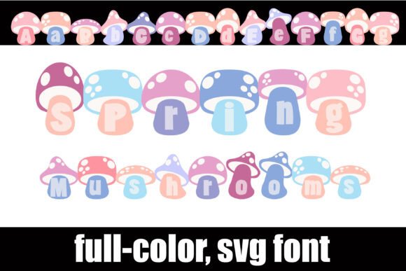Spring Mushrooms: A Playful Font for Whimsical Designs