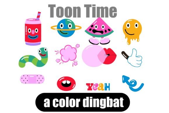 Unleash Creative Charm: Exploring the Toon Time Color Dingbat Font