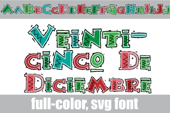 Veinticinco De Diciembre: A Festive Aztec Color Font